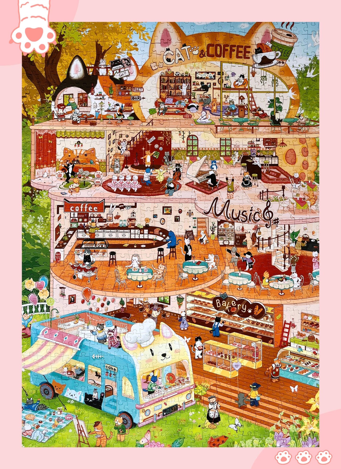 Meow Cafe 1000 Piece Puzzle