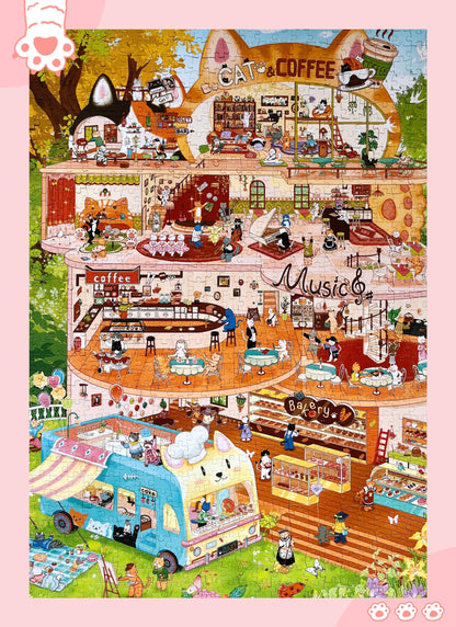Meow Cafe 1000 Piece Puzzle