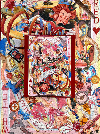Hourglass Puzzle The Red Queen and the White Queen 1000 Piece Jigsaw Puzzle Hourglass Puzzle