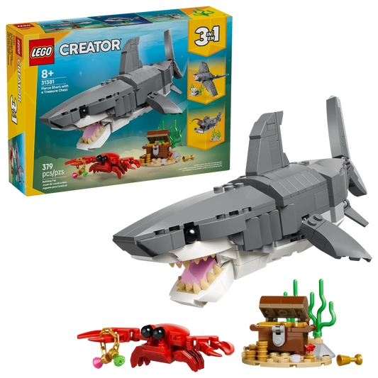 LEGO Creator 3-in-1 Fierce Shark with a Treasure Chest 31381 LEGO