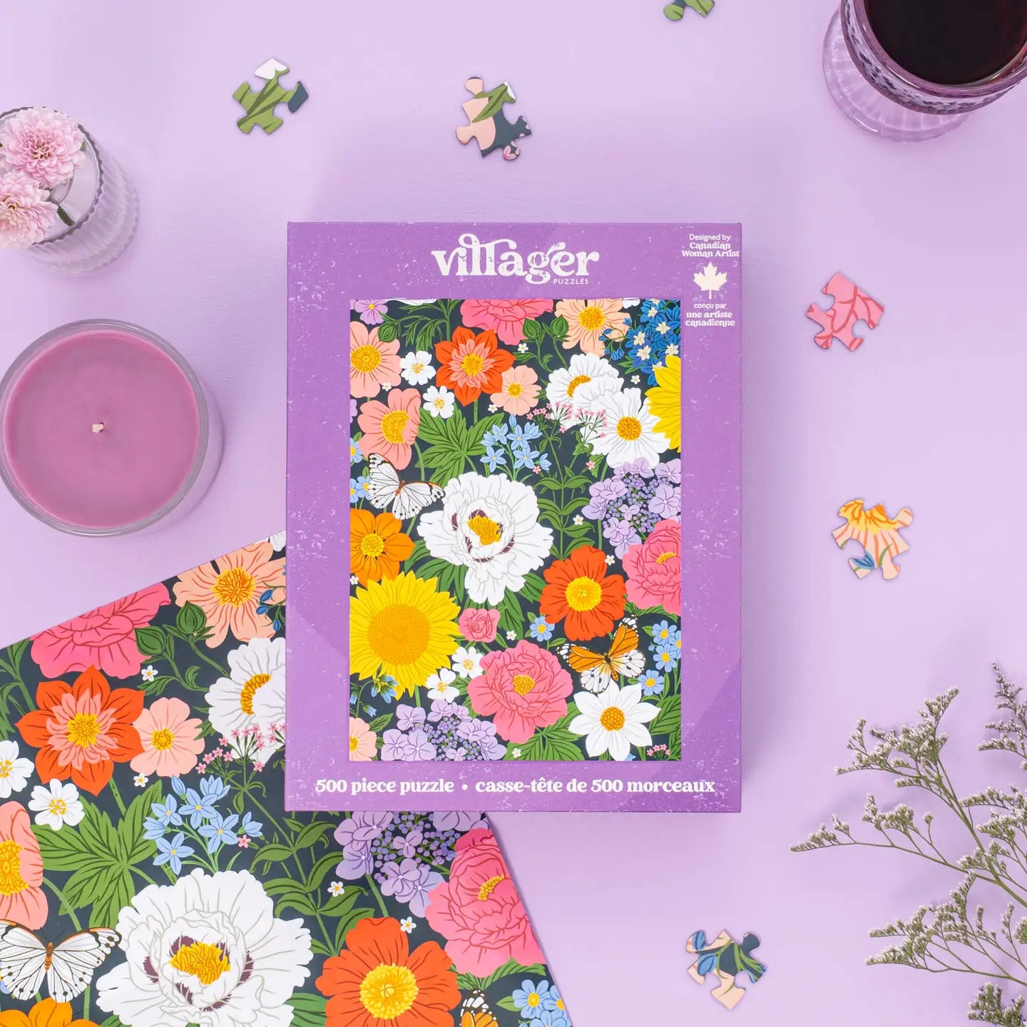 Midnight Blooms 500-Piece Puzzle