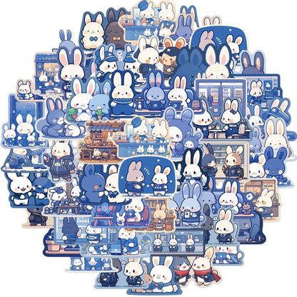Kawaii Bunny Cafe Sticker Pack 50 Piece V Boutique Studio