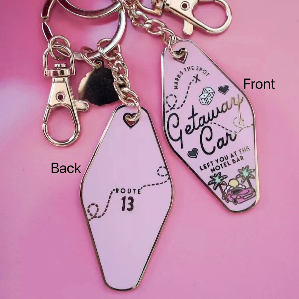 Taylor Swift Inspired Motel Keychain – Vintage Aesthetic Gift