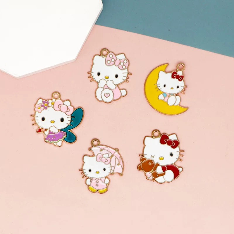 Dreamy Kitty Alloy Charms for Jewelry Making