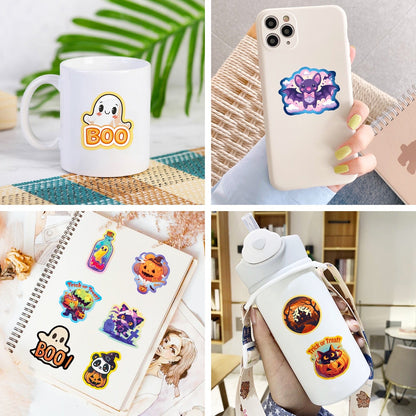 Halloween Pumpkin Bat Castle Graffiti Stickers - 50Pcs