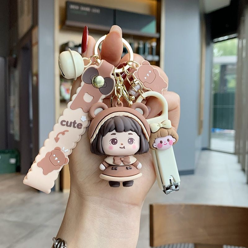 Kawaii Girl Keychain Set