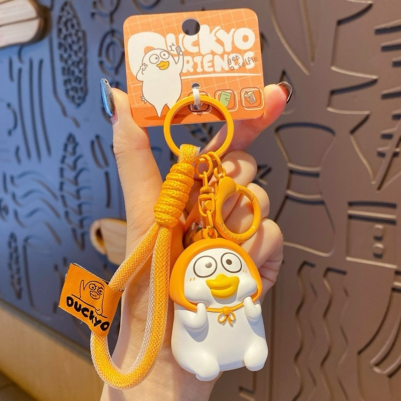 Cute Duck Strap Keychain Charm