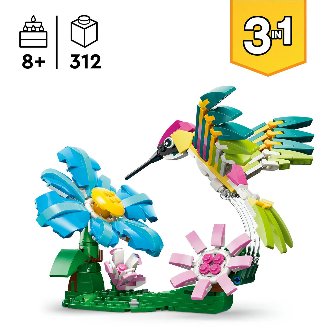 LEGO Creator 3-in-1 Wild Animals: Colorful Hummingbird 31384