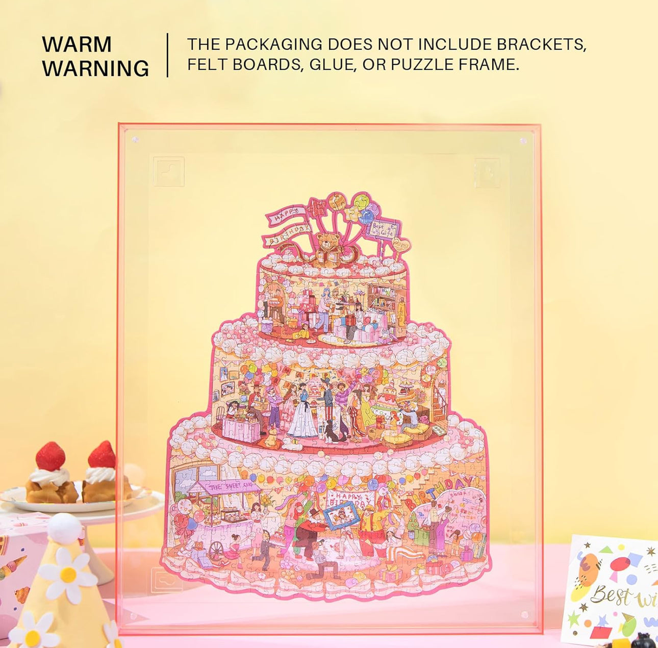 Momibook Birthday Cake Puzzle – 481 Irregular Pieces