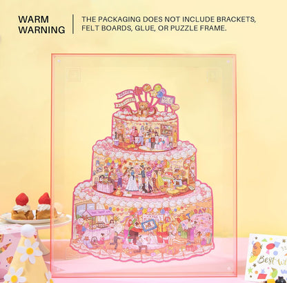 Momibook Birthday Cake Puzzle – 481 Irregular Pieces