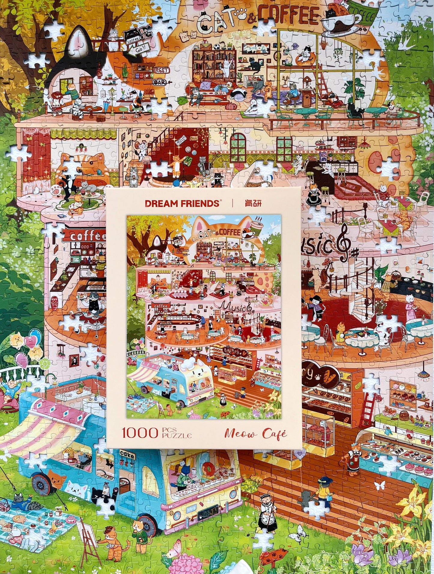 Meow Cafe 1000 Piece Puzzle