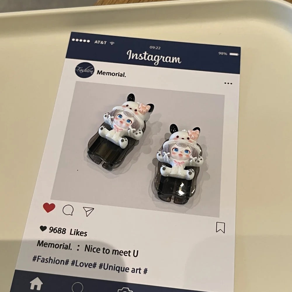 Kawaii Doll Charging Cable Protector Set – 3D Cute Plug Cover