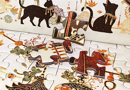 Botop Fusion Tang Dynasty Black Cat 1000 Piece Jigsaw Puzzle