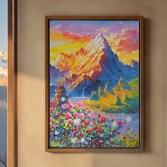 The Golden Hill Awash in Flowers 500 Piece Jigsaw Puzzle ZHIJU