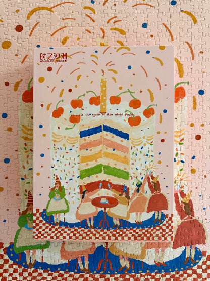 Hourglass Puzzle The Little Rainbow Hidden in the Days 500 Piece Jigsaw Puzzle Hourglass Puzzle