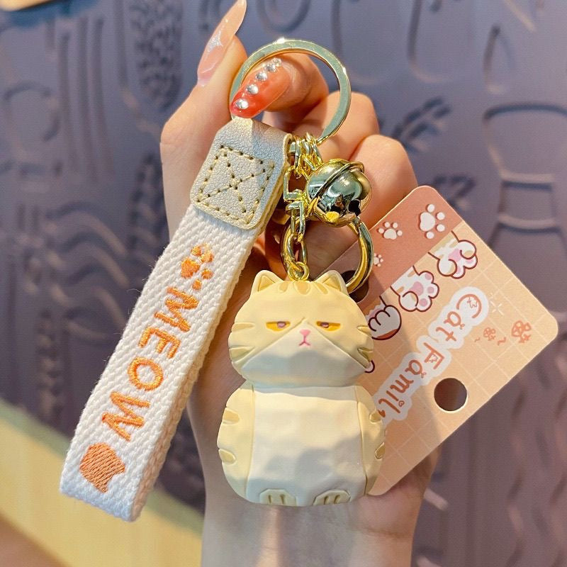 Cute Resin Cat Keychain
