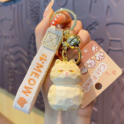 Cute Resin Cat Keychain