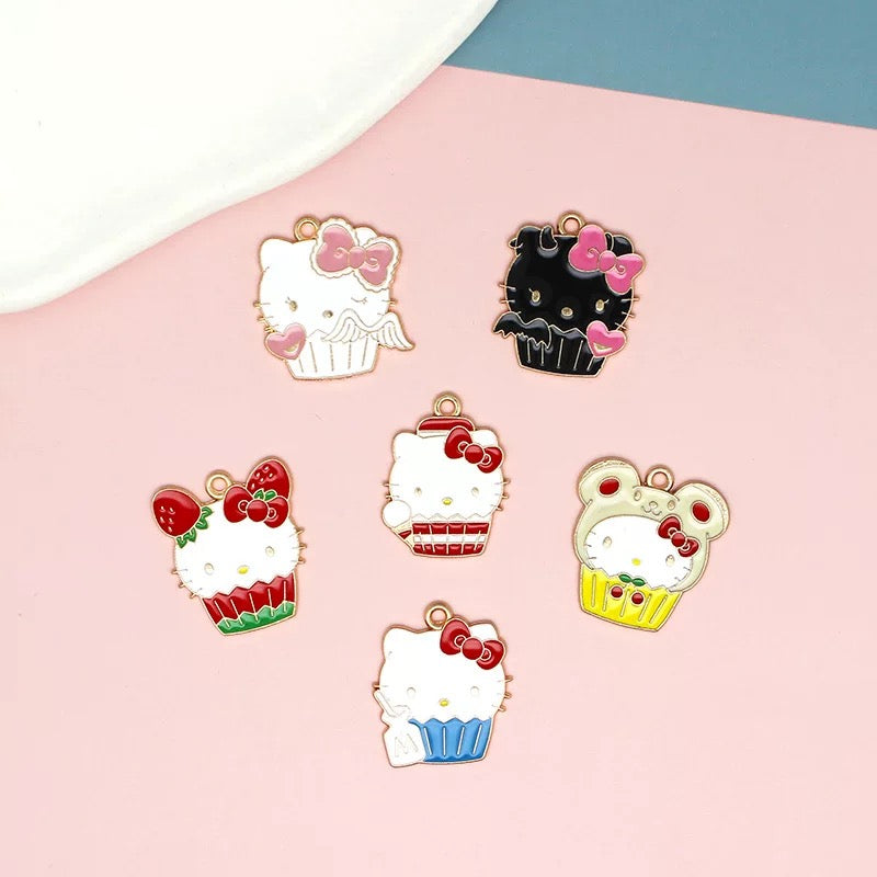 Sweet Kitty Alloy Charms for Jewelry Making