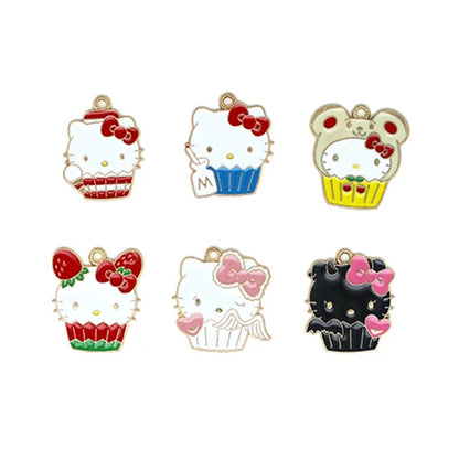 Sweet Kitty Alloy Charms for Jewelry Making