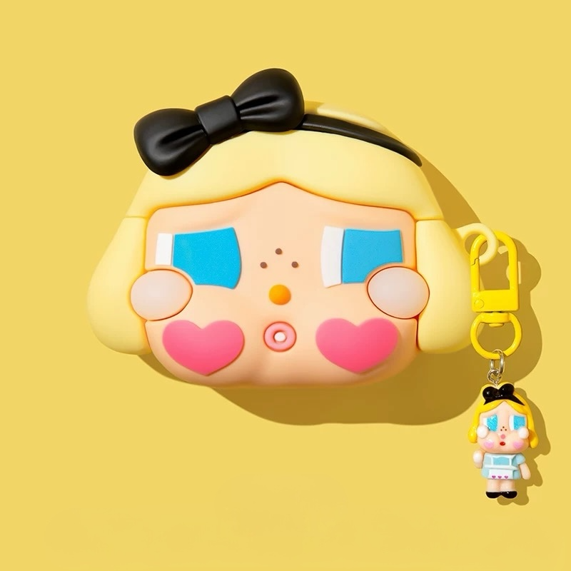 Kawaii Cartoon AirPods Case with Charm – Soft Silicone Cover