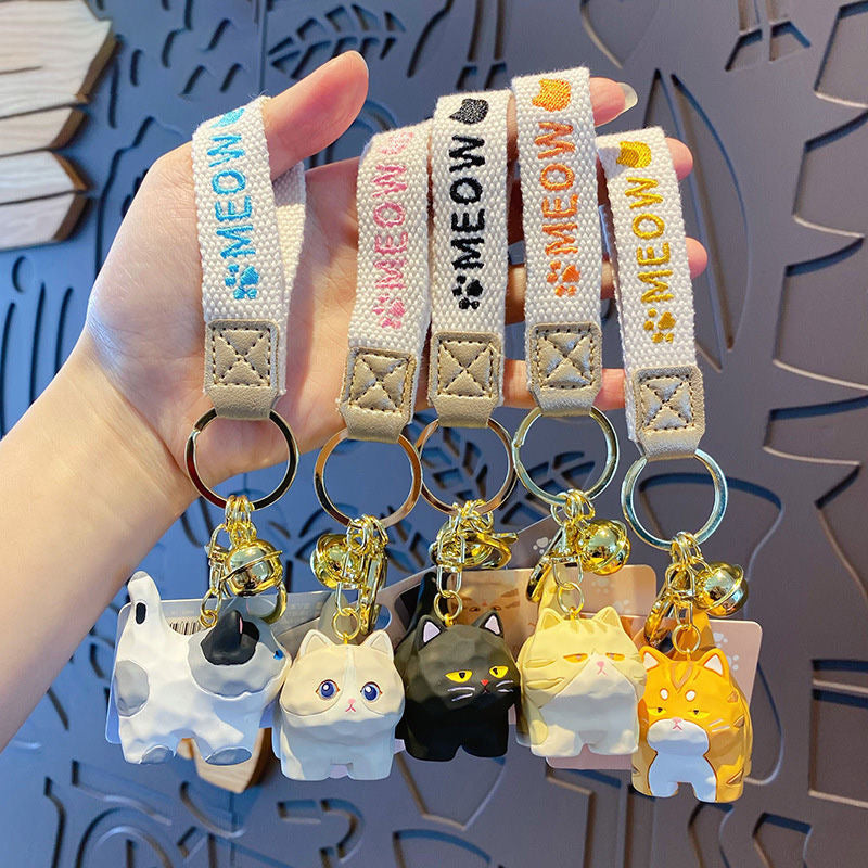 Cute Resin Cat Keychain
