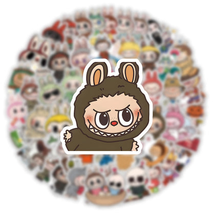 Autocollants Labubu mignons de dessin animé - 50 pièces