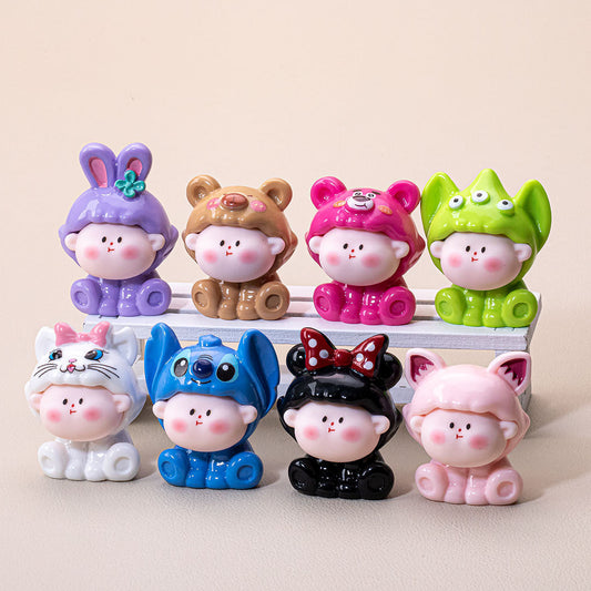 Resin Cartoon Baby Figurines – DIY Keychain & Craft Set