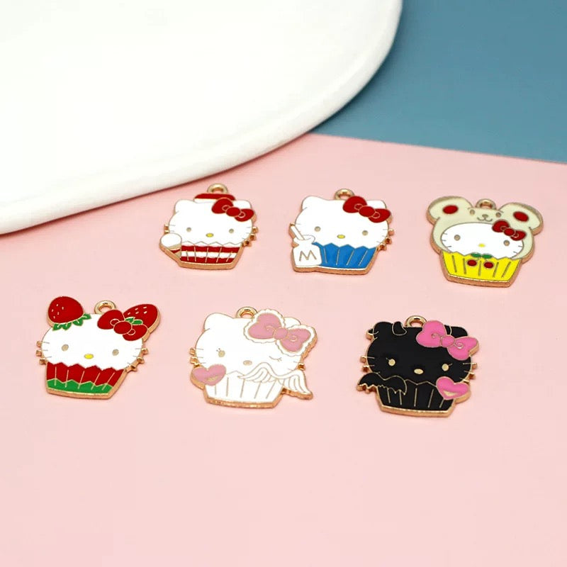 Sweet Kitty Alloy Charms for Jewelry Making