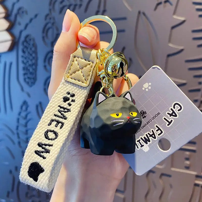 Cute Resin Cat Keychain
