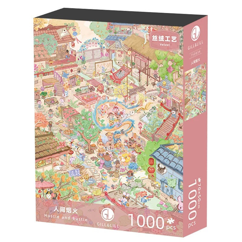Gill & Lill Hustle and Bustle 1000 Piece Puzzle Gill & Lill