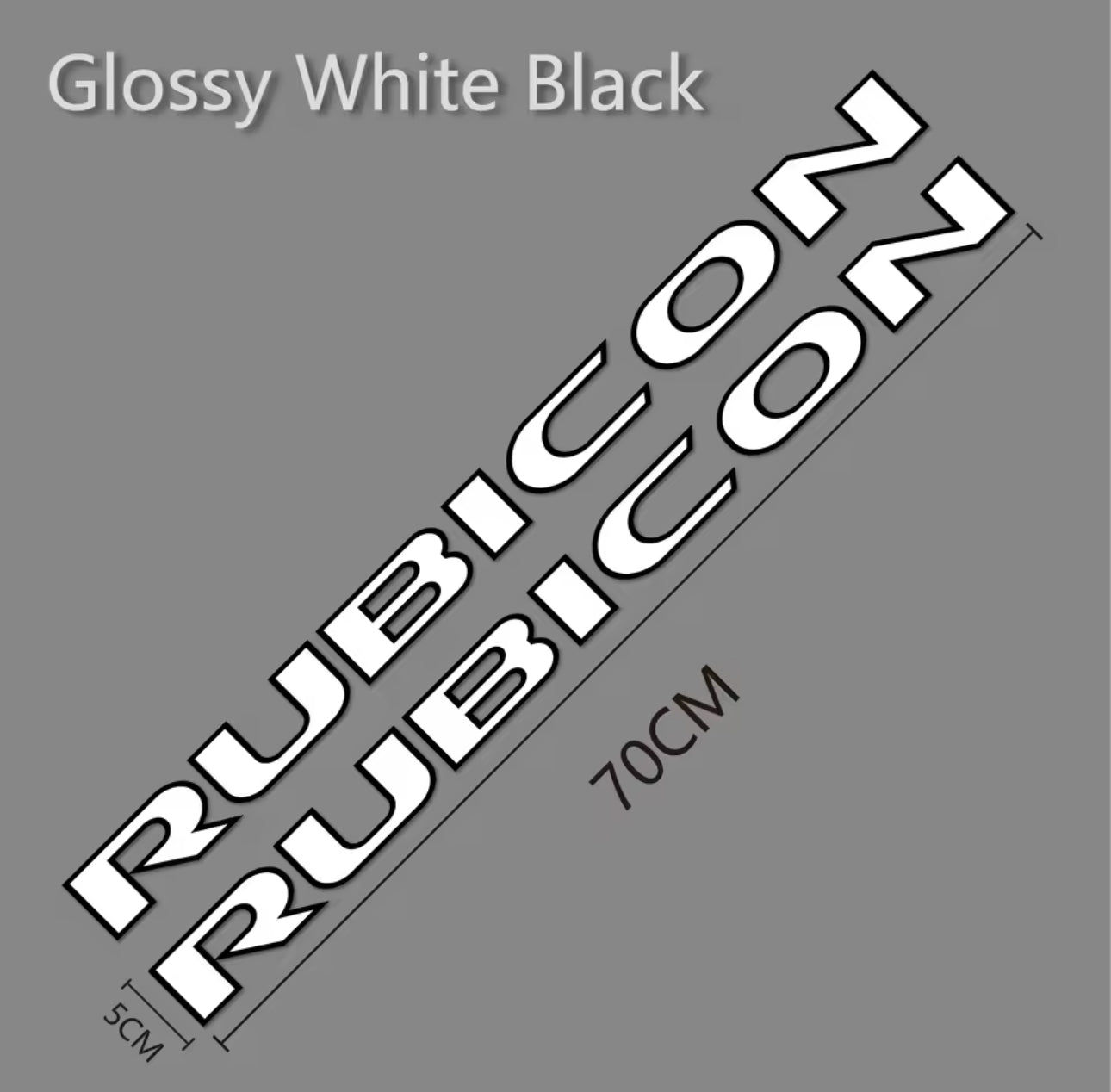 Custom RUBICON Hood Decal – Vinyl Sticker for Jeep Rubicon