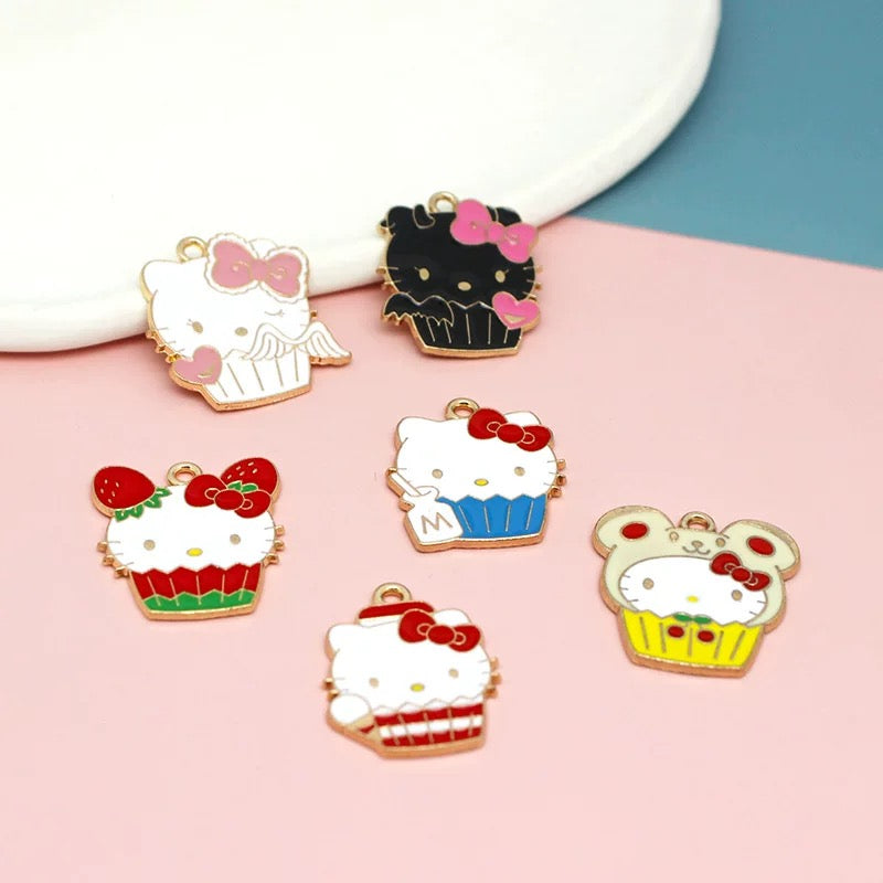 Sweet Kitty Alloy Charms for Jewelry Making