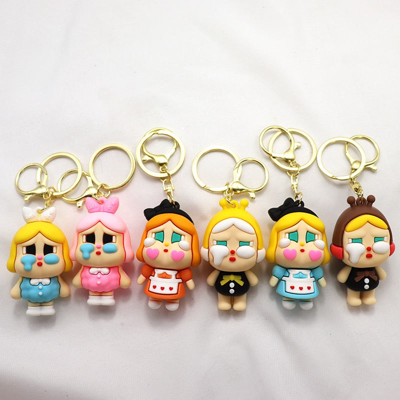 3D Cartoon Crying Girl Keychain – V Boutique Studio
