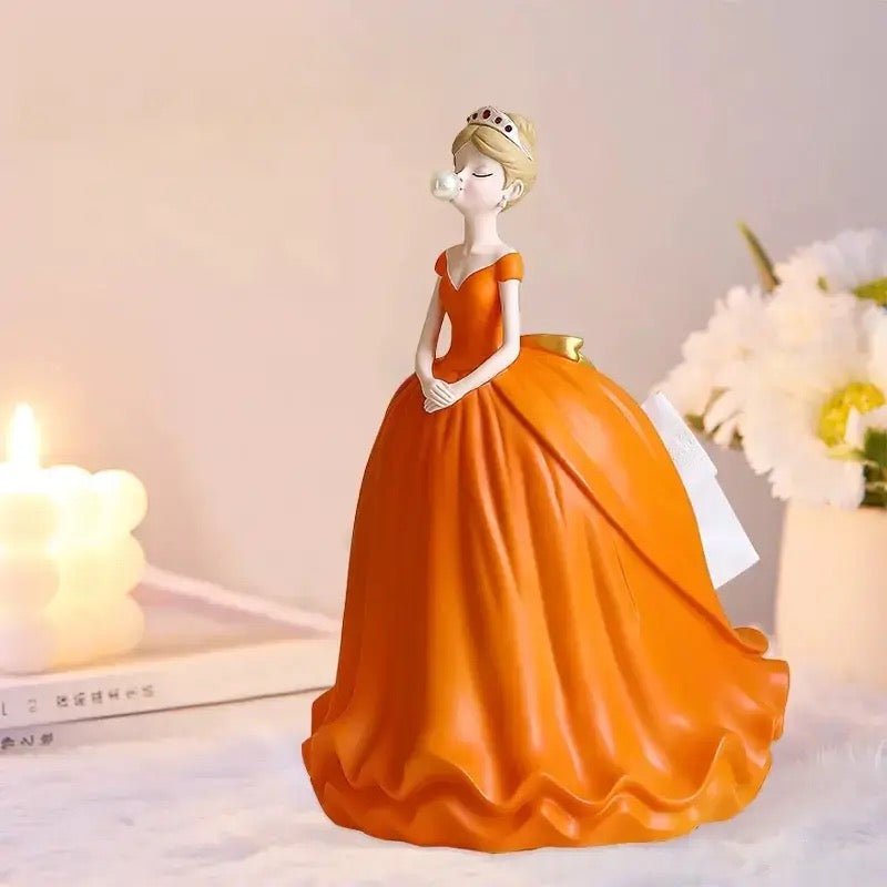 Boîte à mouchoirs élégante en forme de robe de princesse