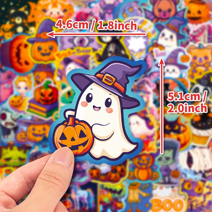 Halloween Pumpkin Bat Castle Graffiti Stickers - 50Pcs