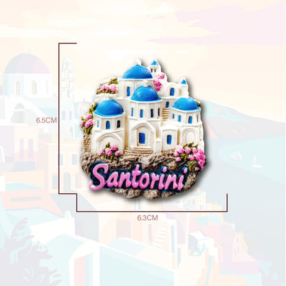 Santorini Travel Souvenir Fridge Magnet
