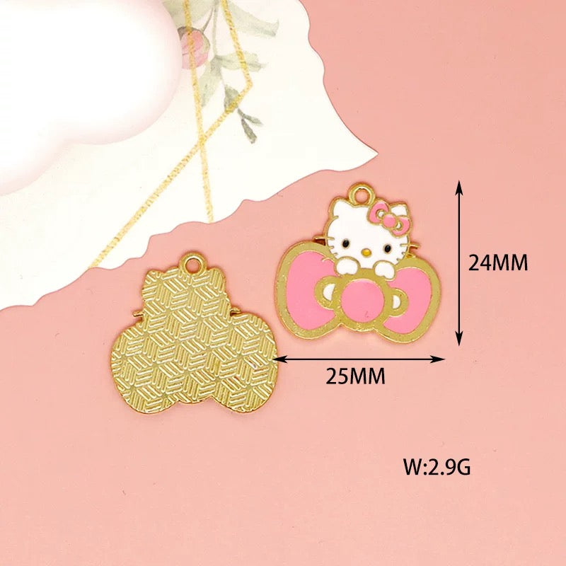 Cheerful Kitty Alloy Charms for Jewelry Making