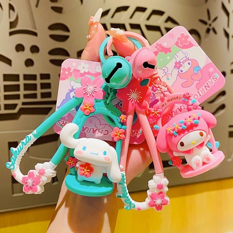 Sanrio Cherry Blossom Swing Keychain
