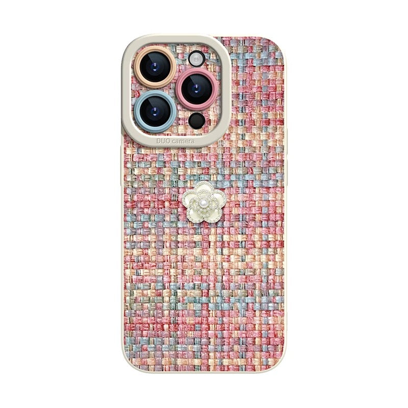 Elegant Tweed iPhone Case – Anti-Drop & Cute Design