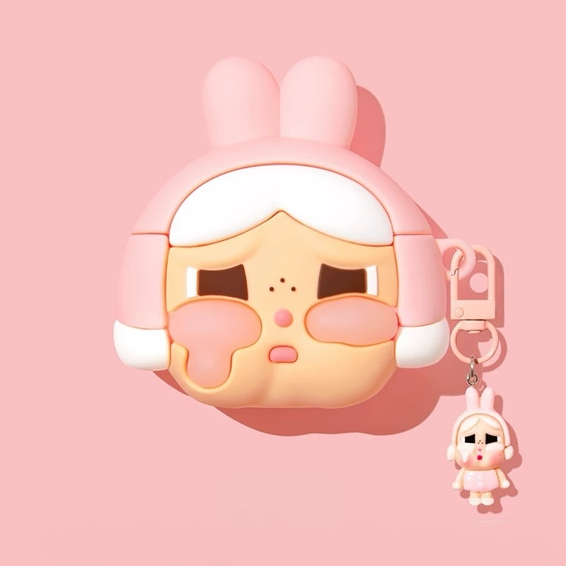 Kawaii Cartoon AirPods Case with Charm – Soft Silicone Cover