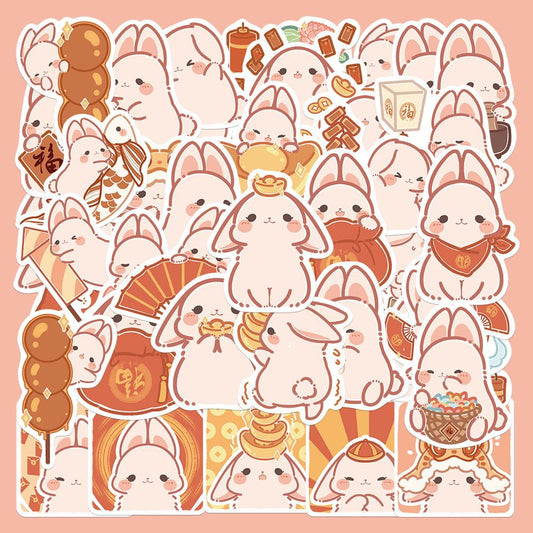 Kawaii Lucky Bunny Stickers 40 Pcs