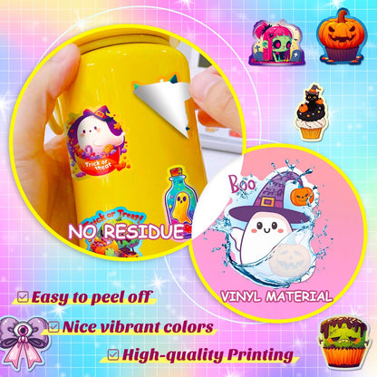 Halloween Pumpkin Bat Castle Graffiti Stickers - 50Pcs