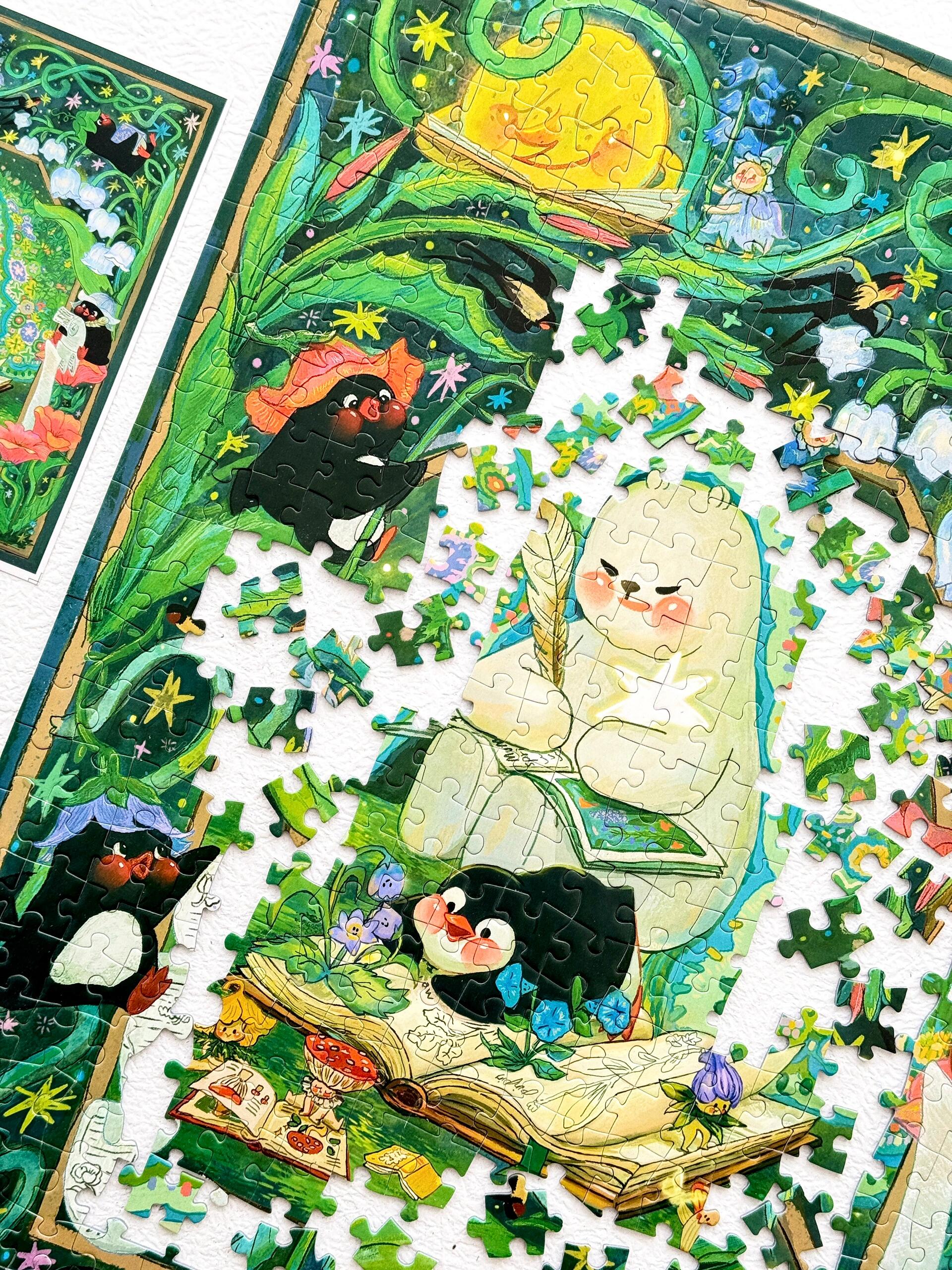 Pin Pin Bedtime Story Glow in the Dark 521 Piece Jigsaw Puzzle Pin Pin