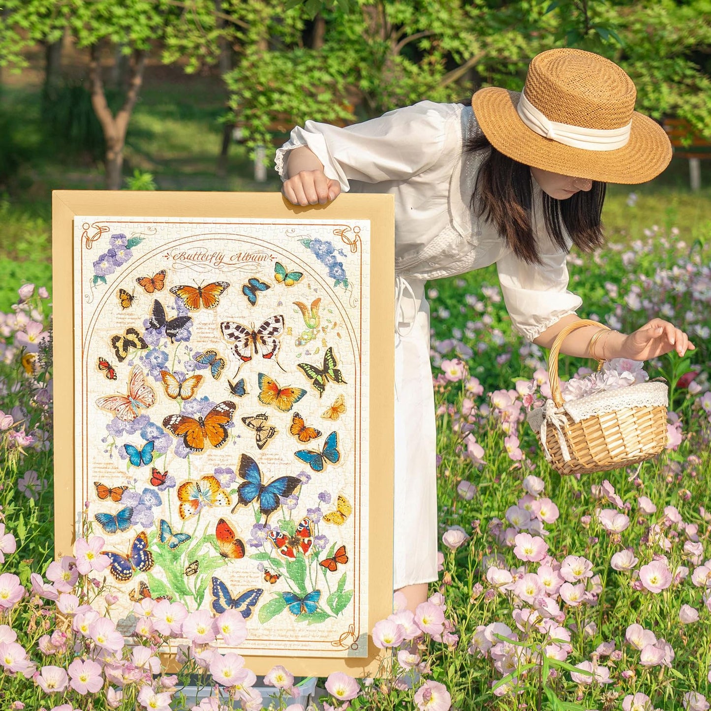 Momibook Butterfly Blooms 1000 Piece Jigsaw Puzzle
