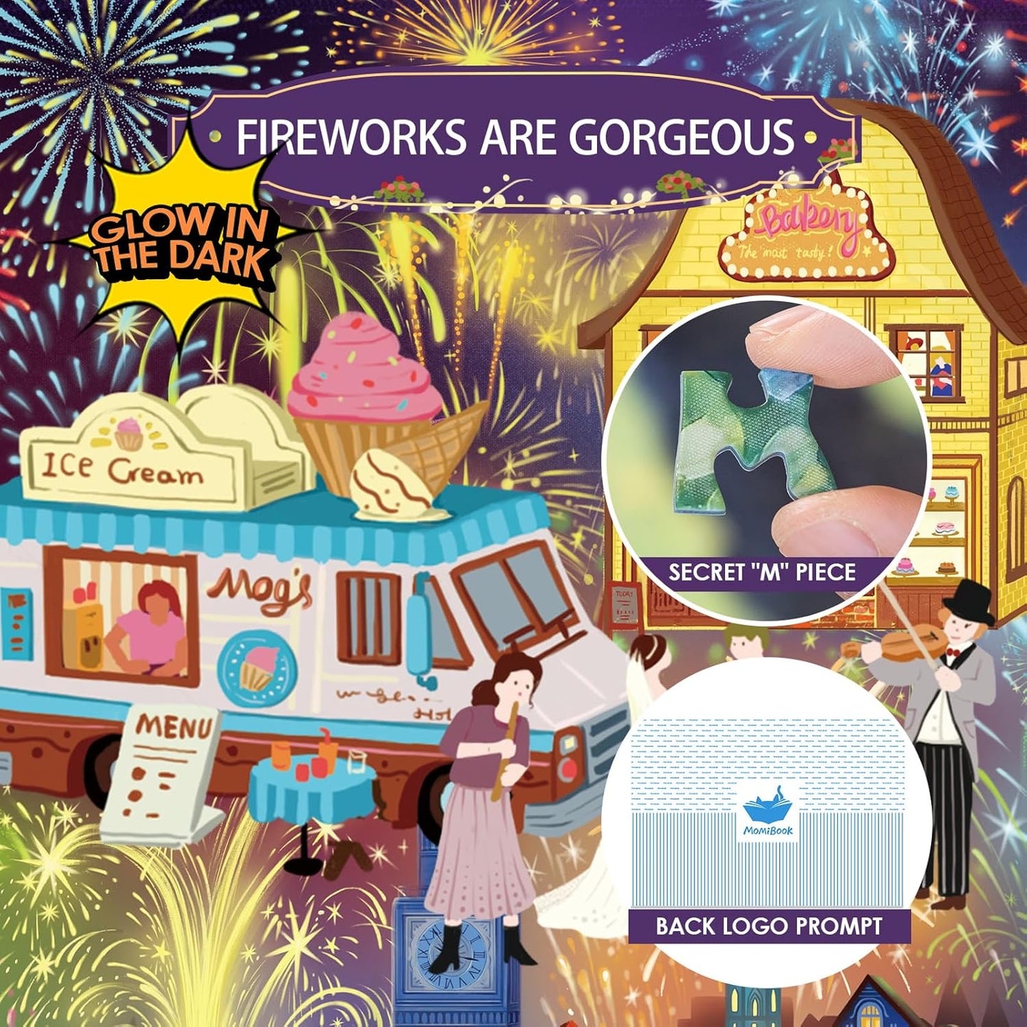 Momibook Fireworks Are Gorgeous 1000 Piece Jigsaw Puzzle Momibook