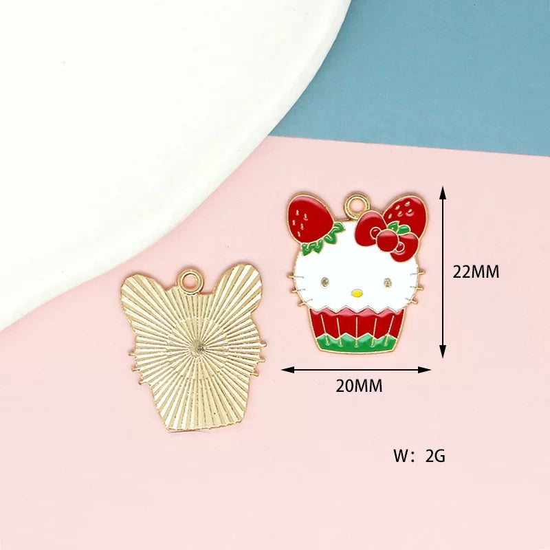 Sweet Kitty Alloy Charms for Jewelry Making