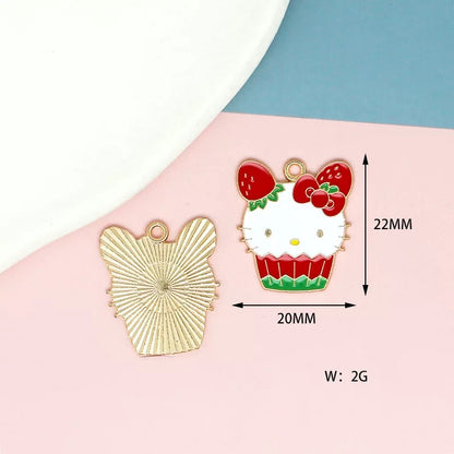 Sweet Kitty Alloy Charms for Jewelry Making