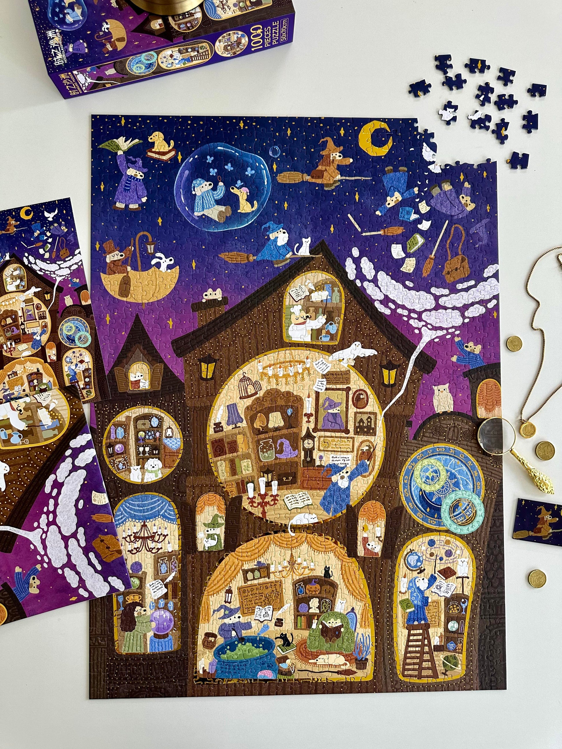 Hourglass Puzzle Dog Is the Messenger of the Magical World 1000 Piece Jigsaw Puzzle V Boutique Studio