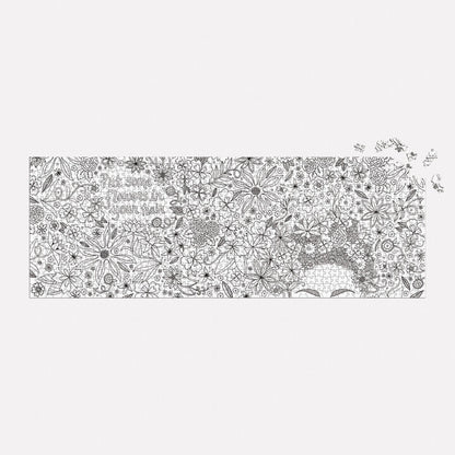 Andrea Pippins Flowers In Your Hair Color-In 1000 Piece Panoramic Puzzle