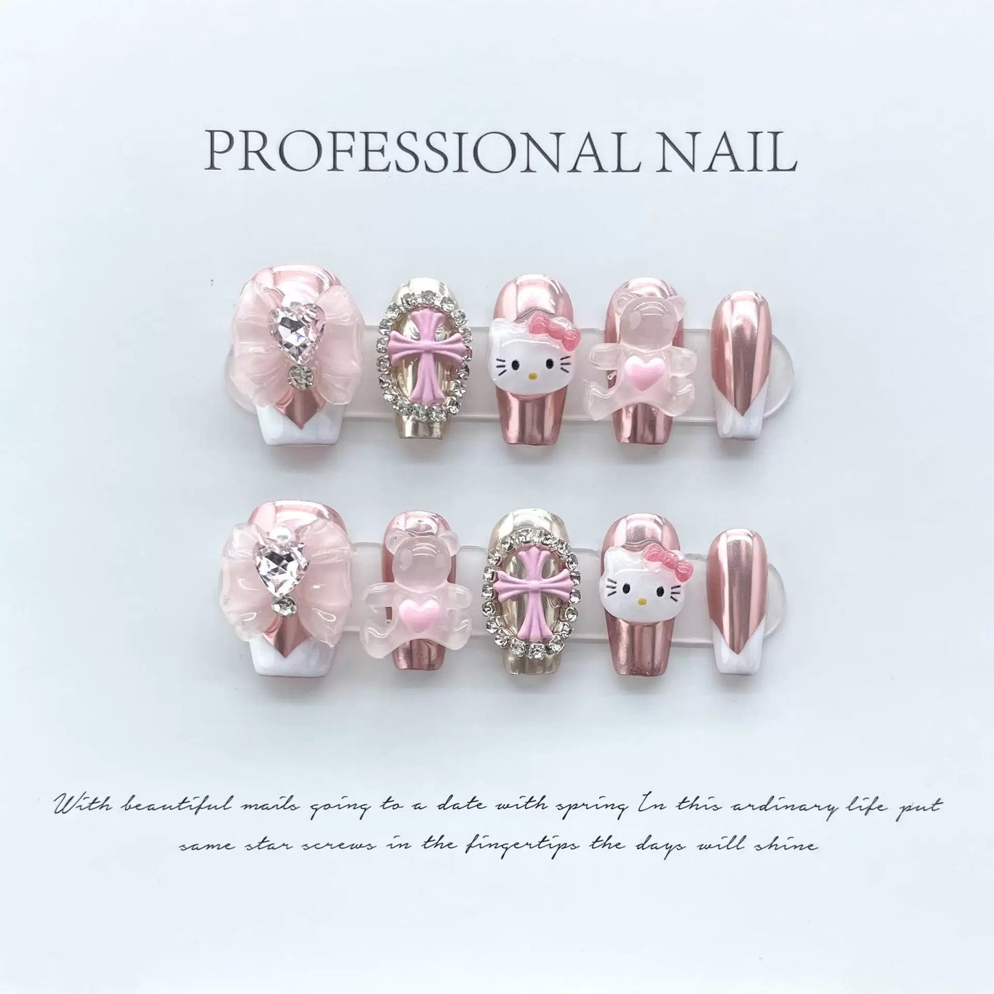 Ongles à coller Pink Kitty